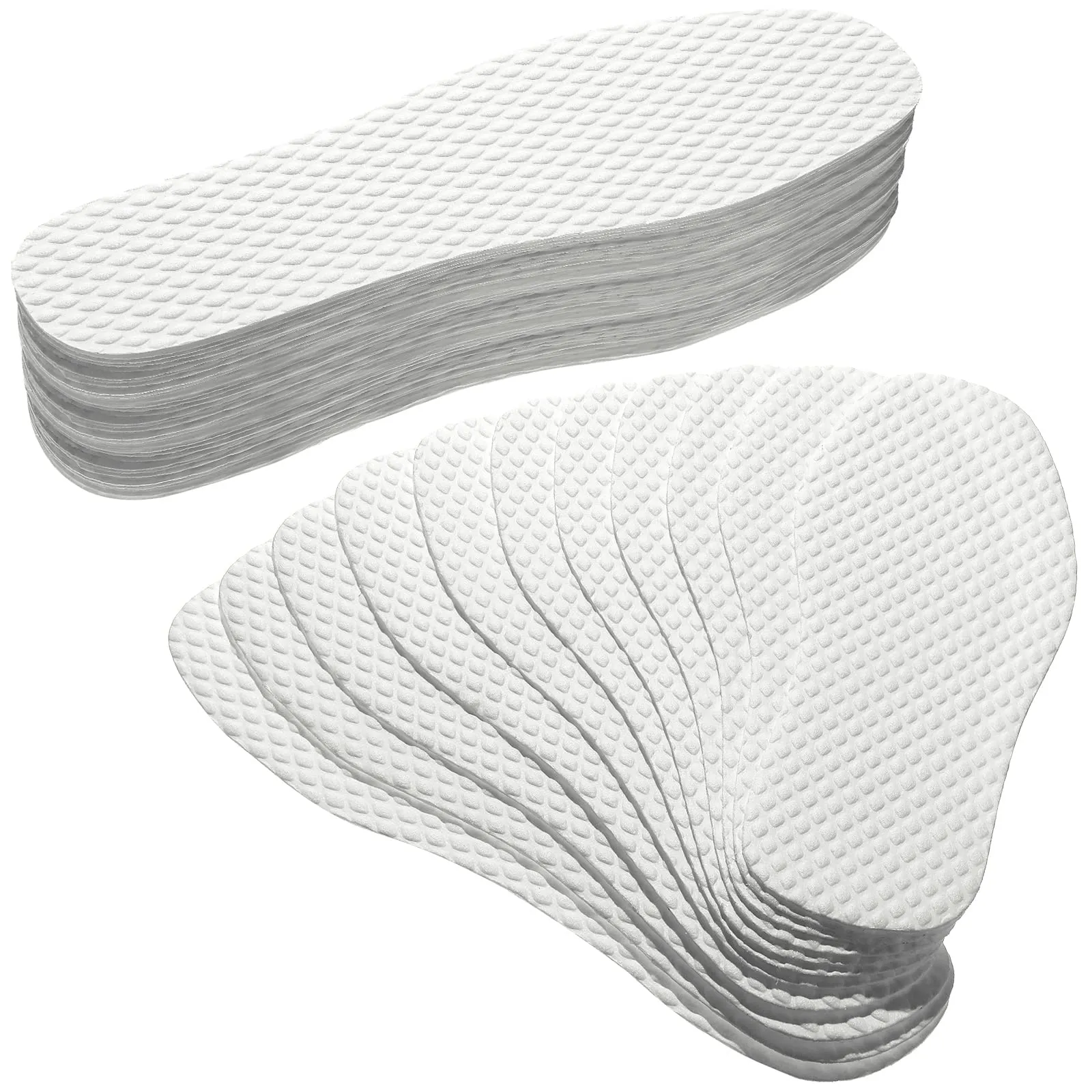 24 Pairs Breathable Disposable Thin Insoles Replaceable Shoe Inserts Sweat and Outdoor Barefoot Shoe Liners Wood Pulp Shoeliners for Women Men Hiking Running Boot Sneaker