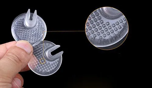 3 Pairs Self-Adhesive Silicone Thong Sandal Toe Protectors,Transparent Flip-Flop Sandal Toe Guards Cushions ,for Foot Care Style B Universal