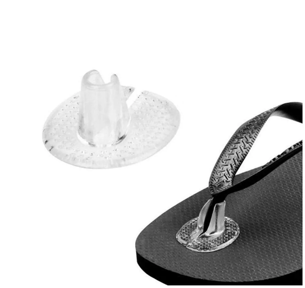 3 Pairs Self-Adhesive Silicone Thong Sandal Toe Protectors,Transparent Flip-Flop Sandal Toe Guards Cushions ,for Foot Care Style B Universal