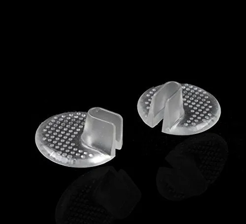 3 Pairs Self-Adhesive Silicone Thong Sandal Toe Protectors,Transparent Flip-Flop Sandal Toe Guards Cushions ,for Foot Care Style B Universal