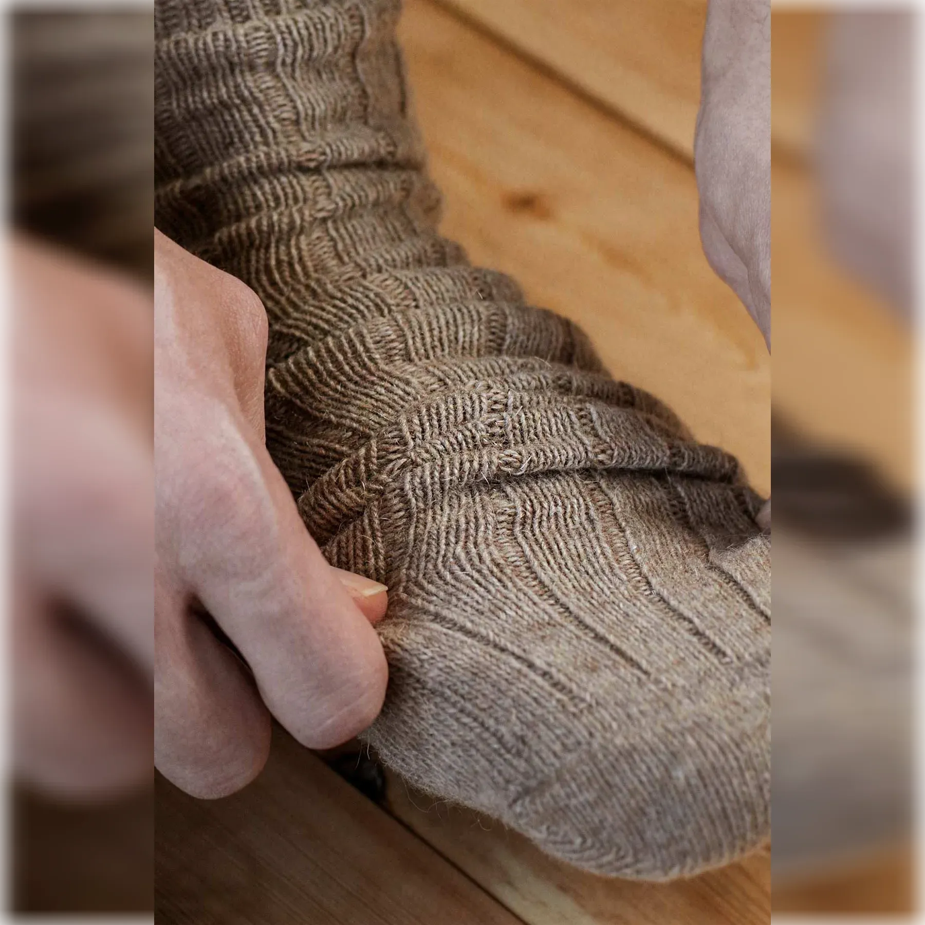 Alpaca Wool, Plain Coloured Winter Socks