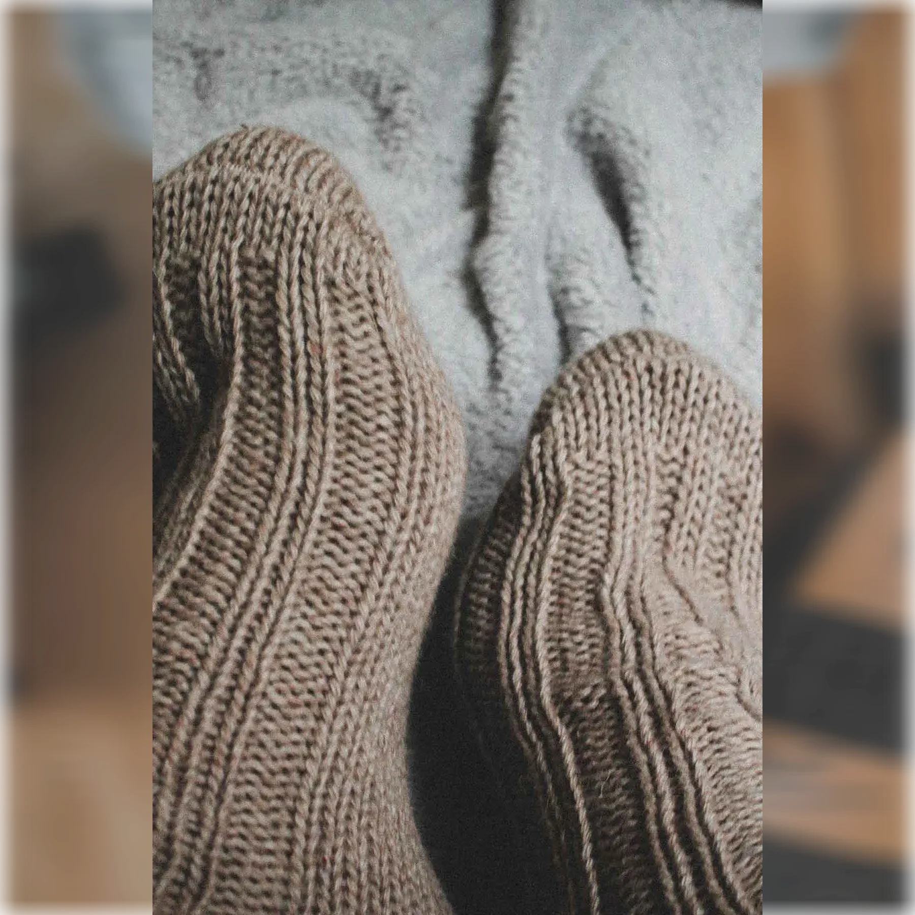 Alpaca Wool, Plain Coloured Winter Socks