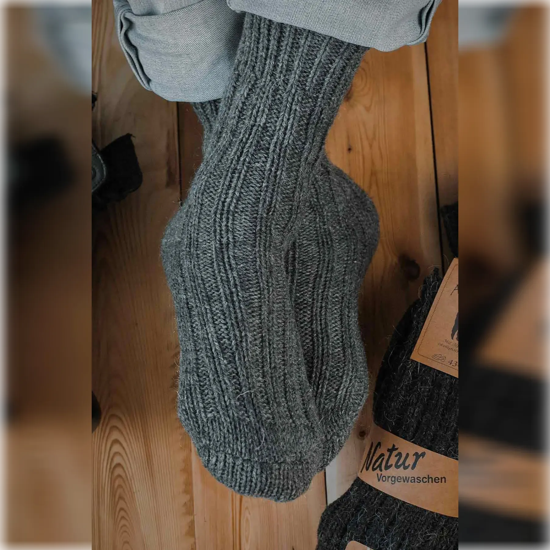Alpaca Wool, Plain Coloured Winter Socks