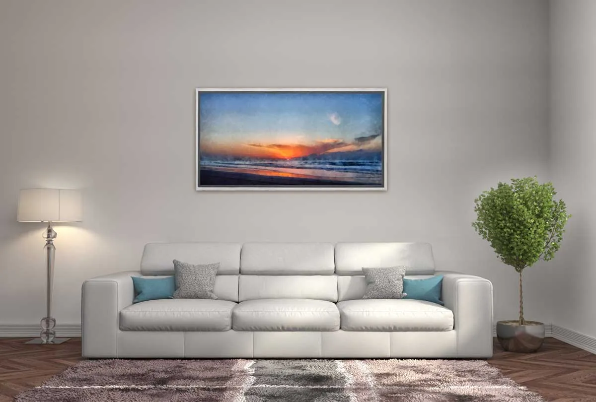 Beach Sunset Painting | Canvas Wall Art Print