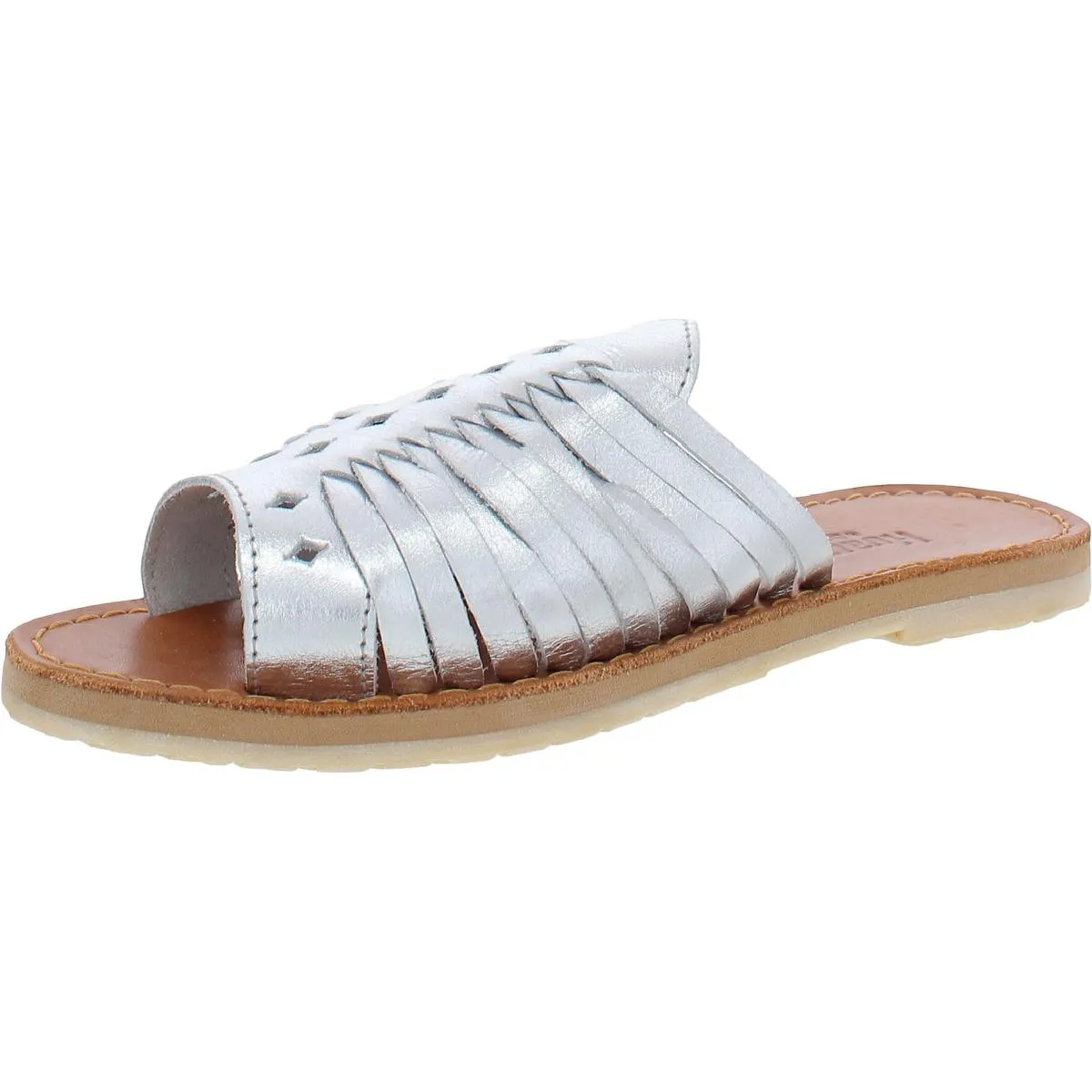 Bearpaw Womens Rosa Leather Caged Huarache Sandals