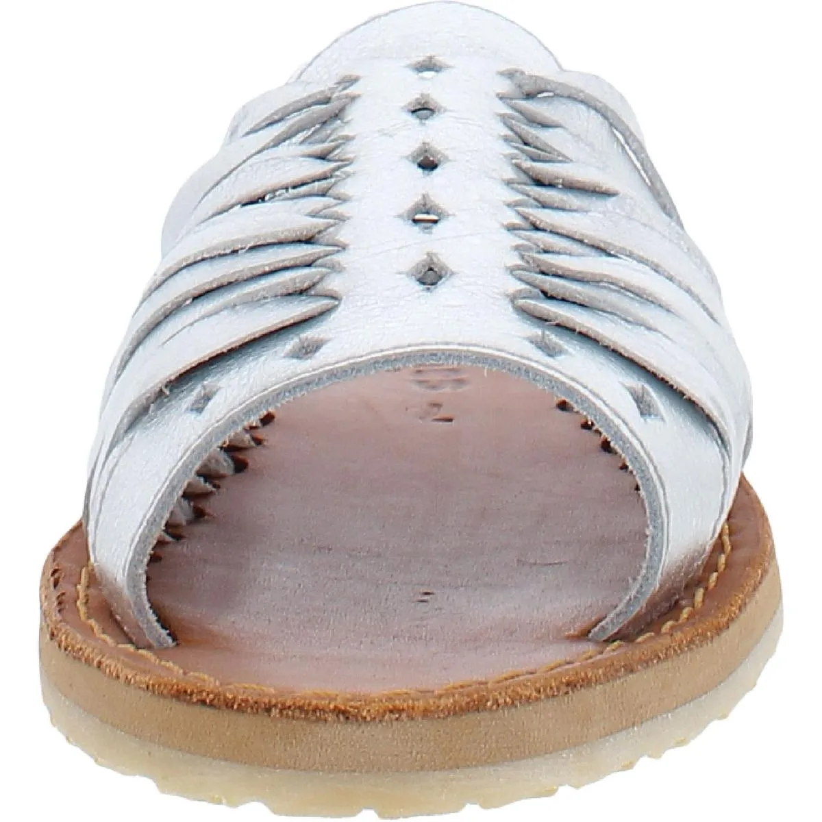 Bearpaw Womens Rosa Leather Caged Huarache Sandals