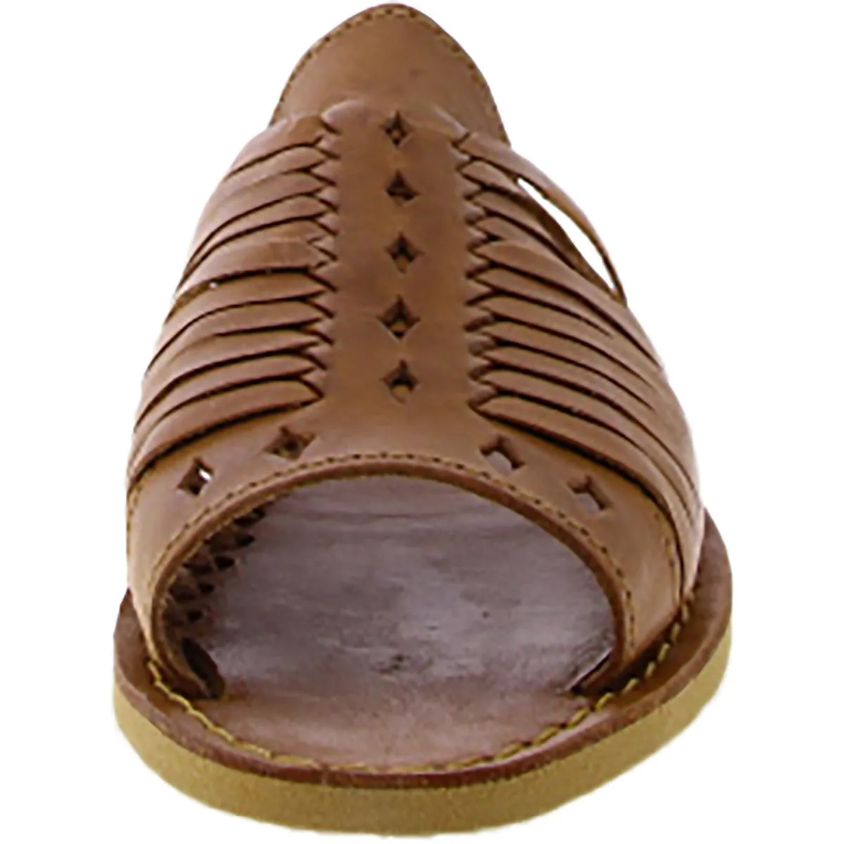 Bearpaw Womens Rosa Leather Caged Huarache Sandals