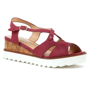 Berry Wedge Sandals