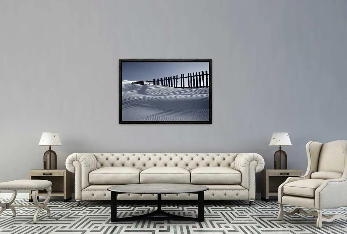 Black and White Sand Dunes | Canvas Wall Art Print