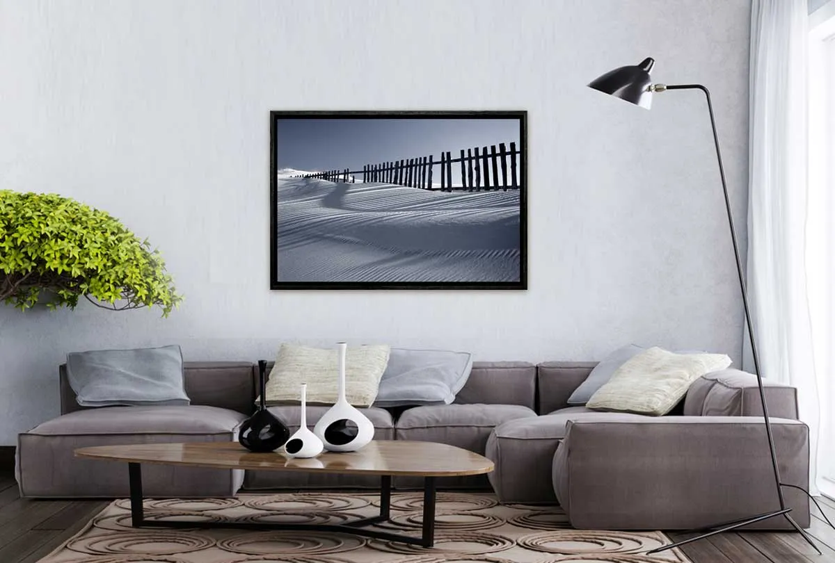 Black and White Sand Dunes | Canvas Wall Art Print