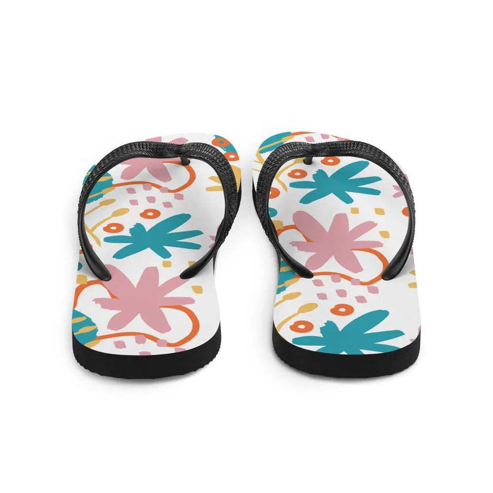 BOTANICAL Print Flip Flops