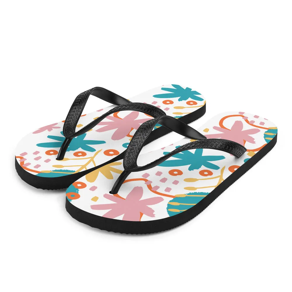 BOTANICAL Print Flip Flops