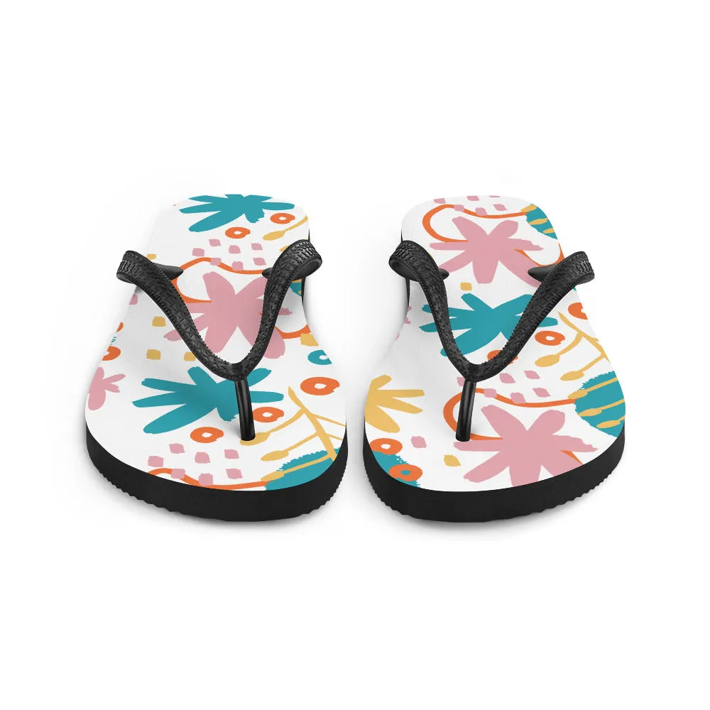 BOTANICAL Print Flip Flops