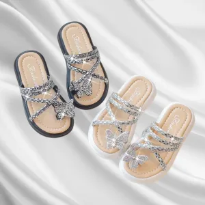 Butterfly Sparkle Slide Sandals for Girls