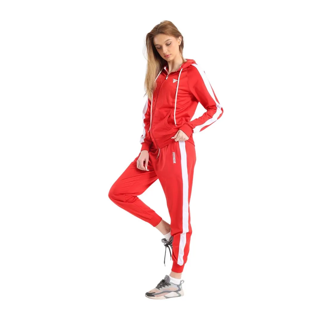Classic basic tracksuit in red