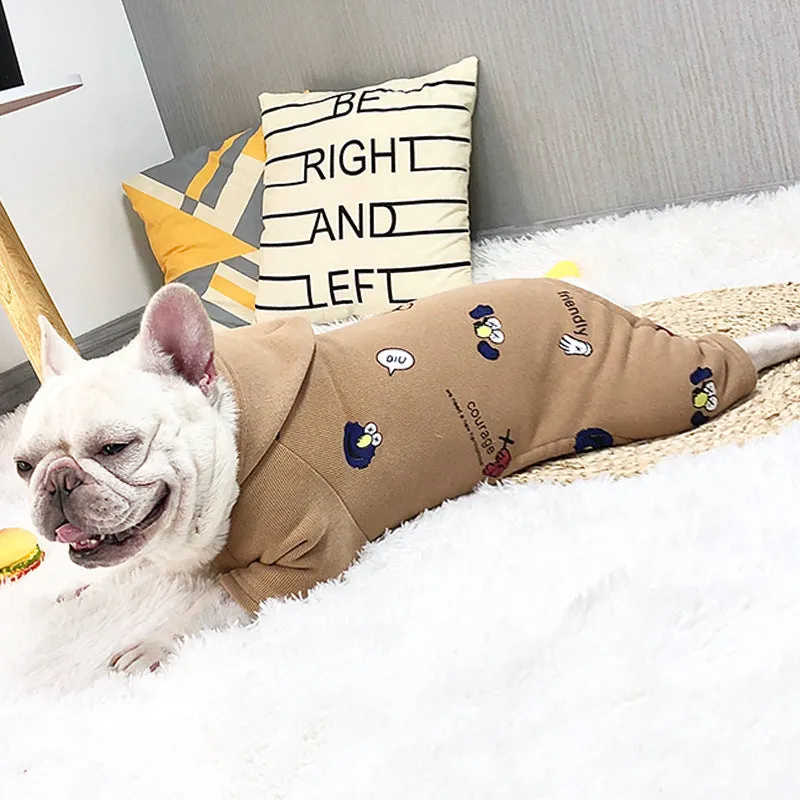 CozyBull French Bulldog Soft Fleece Winter Hoodie