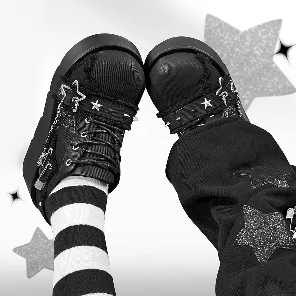 Denim Y2K Platform Mary Jane Shoes