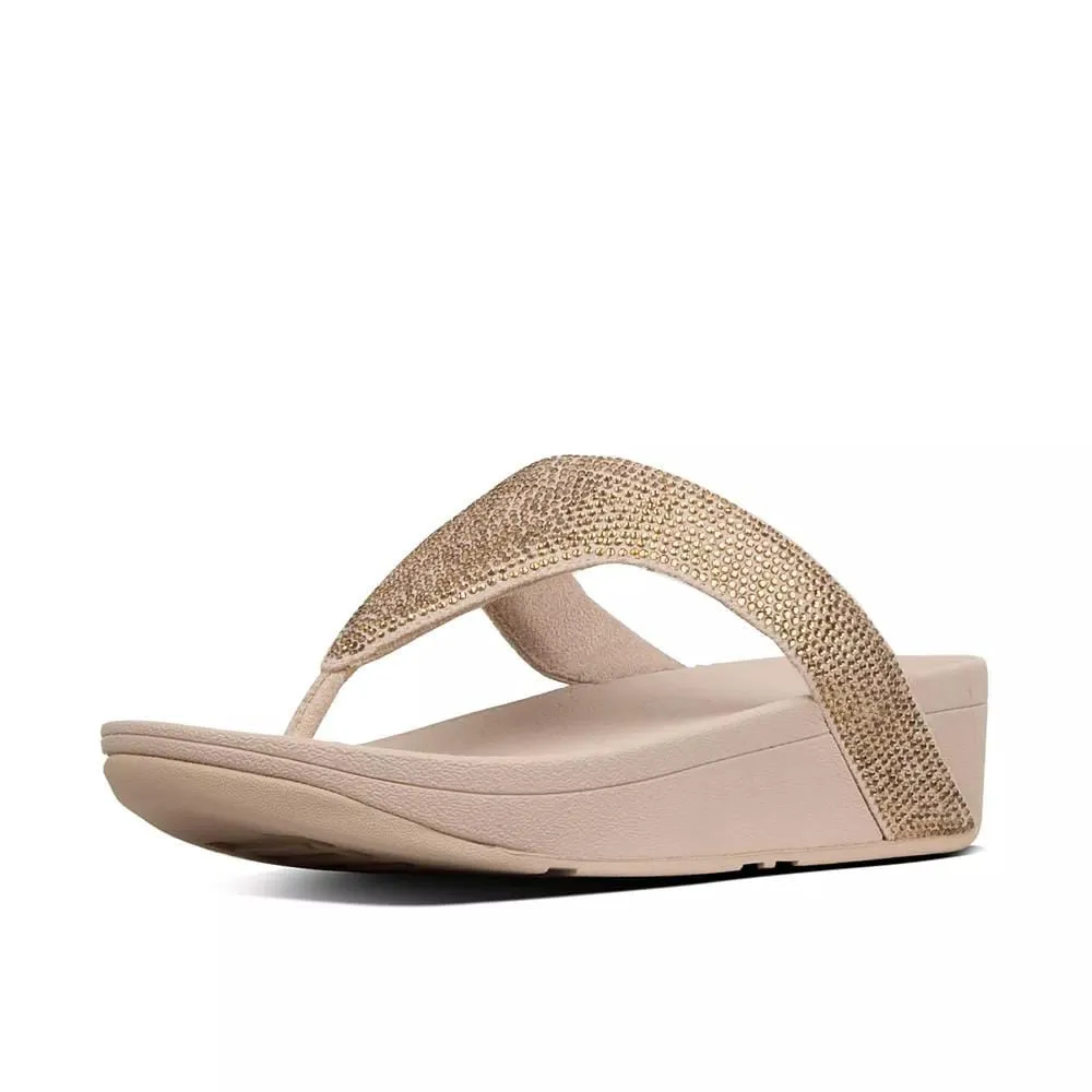 FitFlop Women's Lottie Shimmer Toe-Post Sandals- Artisan Gold