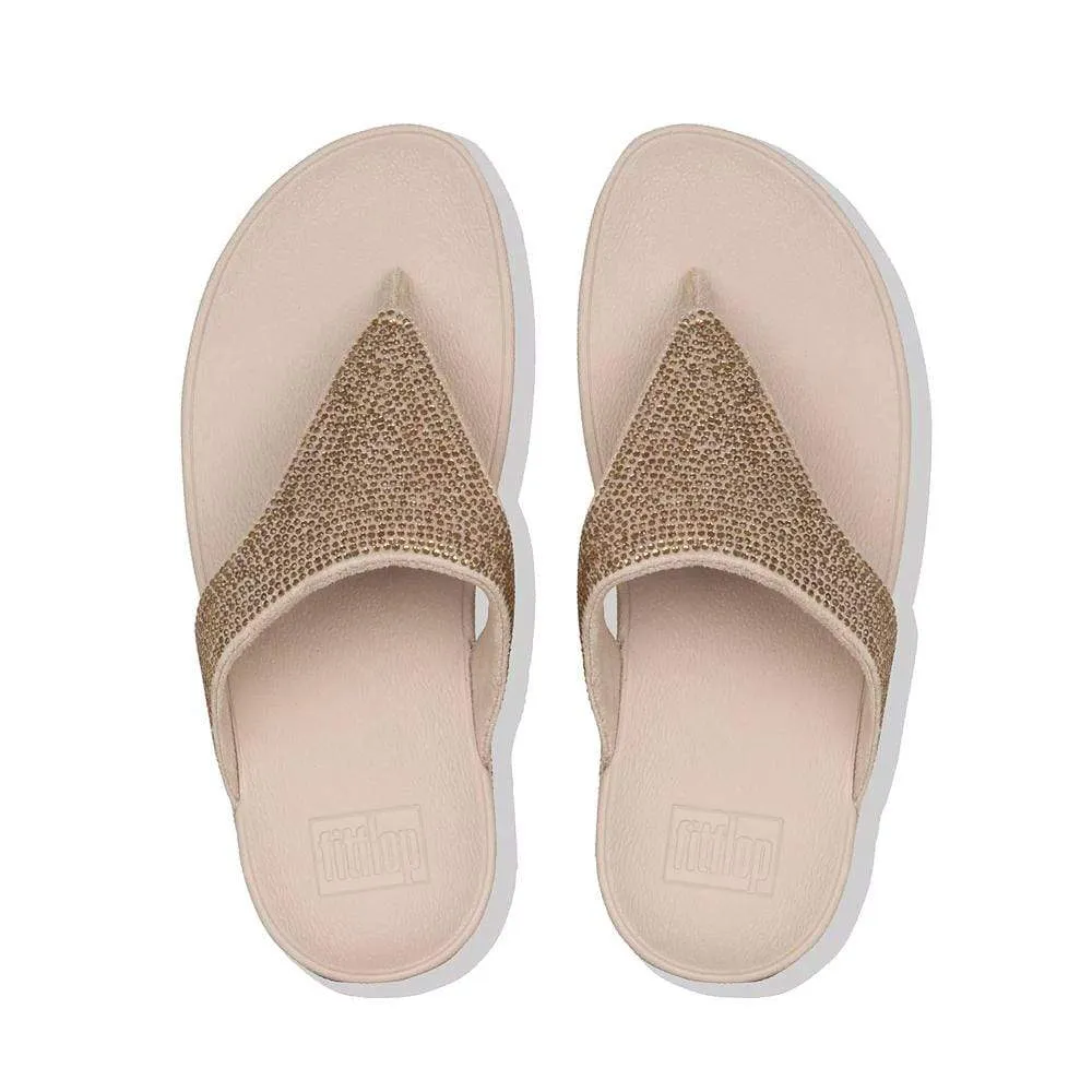 FitFlop Women's Lottie Shimmer Toe-Post Sandals- Artisan Gold