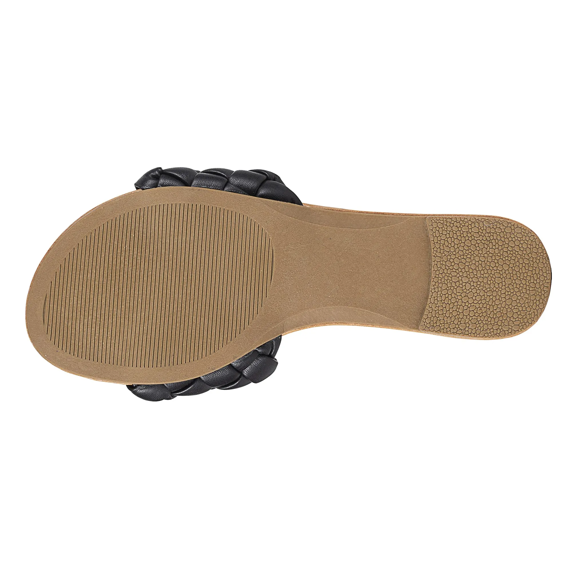 FITORY Womens Flat Sandals Fashion Round Open Toe Slip On Slides with Braided Strap Slippers for Summer Size 6-11