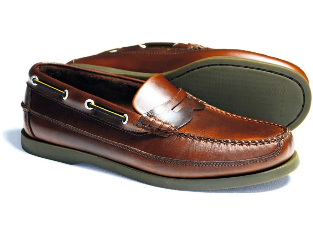 FRIPP - Mens Slip-on Deck Shoe Loafer  - Elk Brown by Orca Bay