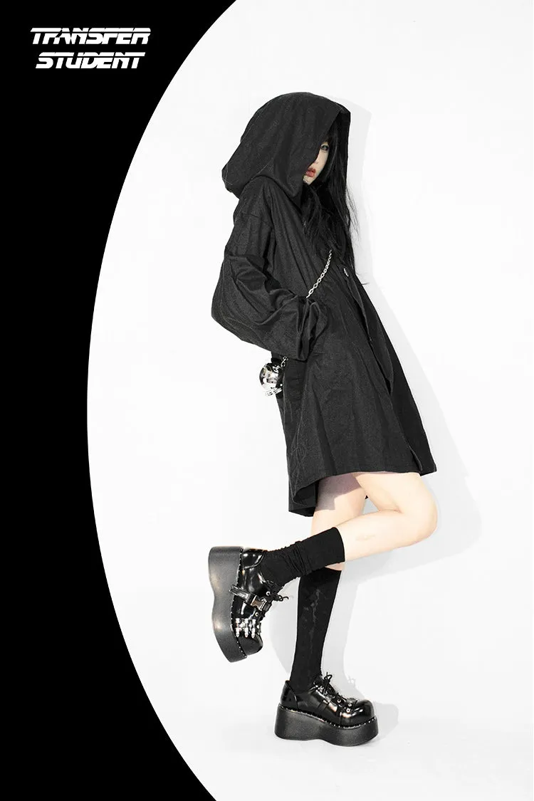 Gyaru Fashion Platform Shoes Round Toe Chunky Soles Shoes