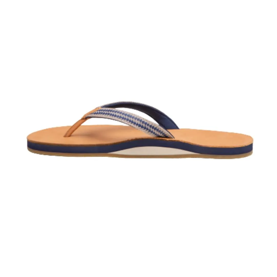 Hari Mari Women's Fields Puebla Navy Size 6 Memory Foam Flip Flops