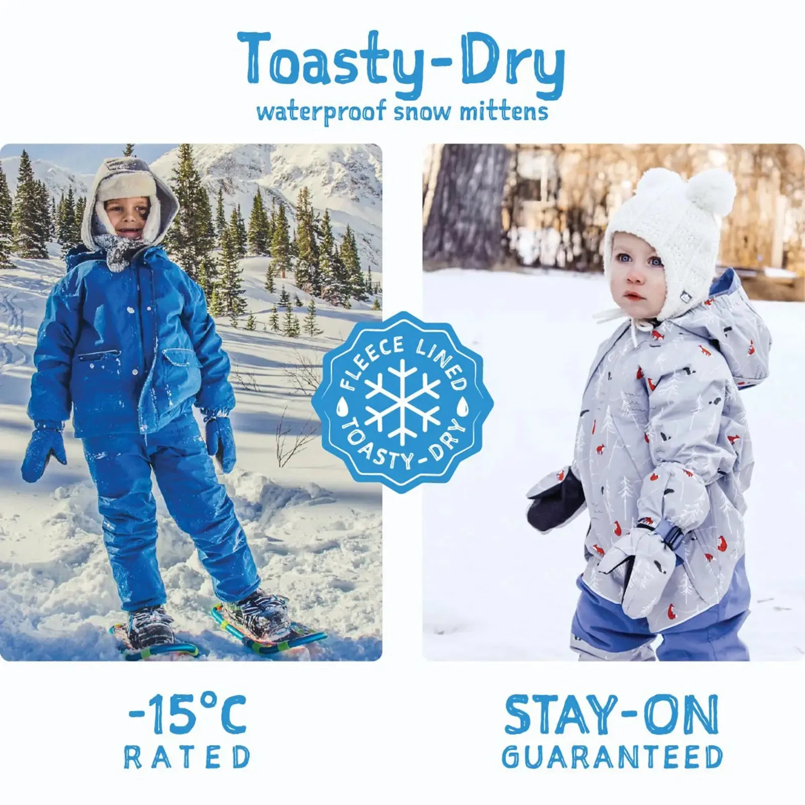 Jan & Jul Kids Toasty-Dry Waterproof Snow Mitten - Winter Sun
