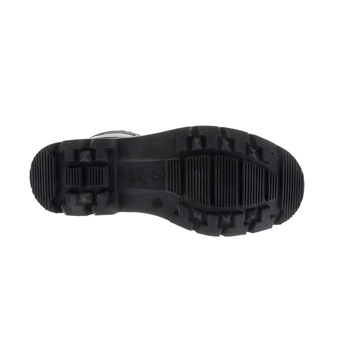 Kamik Forester Black/Charcoal Pull On Rounded Toe Lug Sole Mid-Calf Rubber Boots