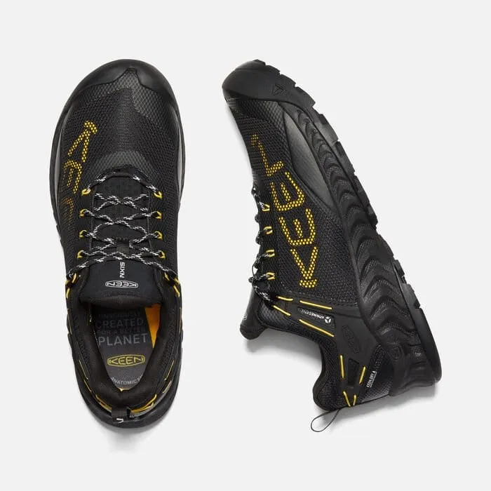 Keen Men's Nxis Evo Waterproof Shoes- Black/ Keen Yellow