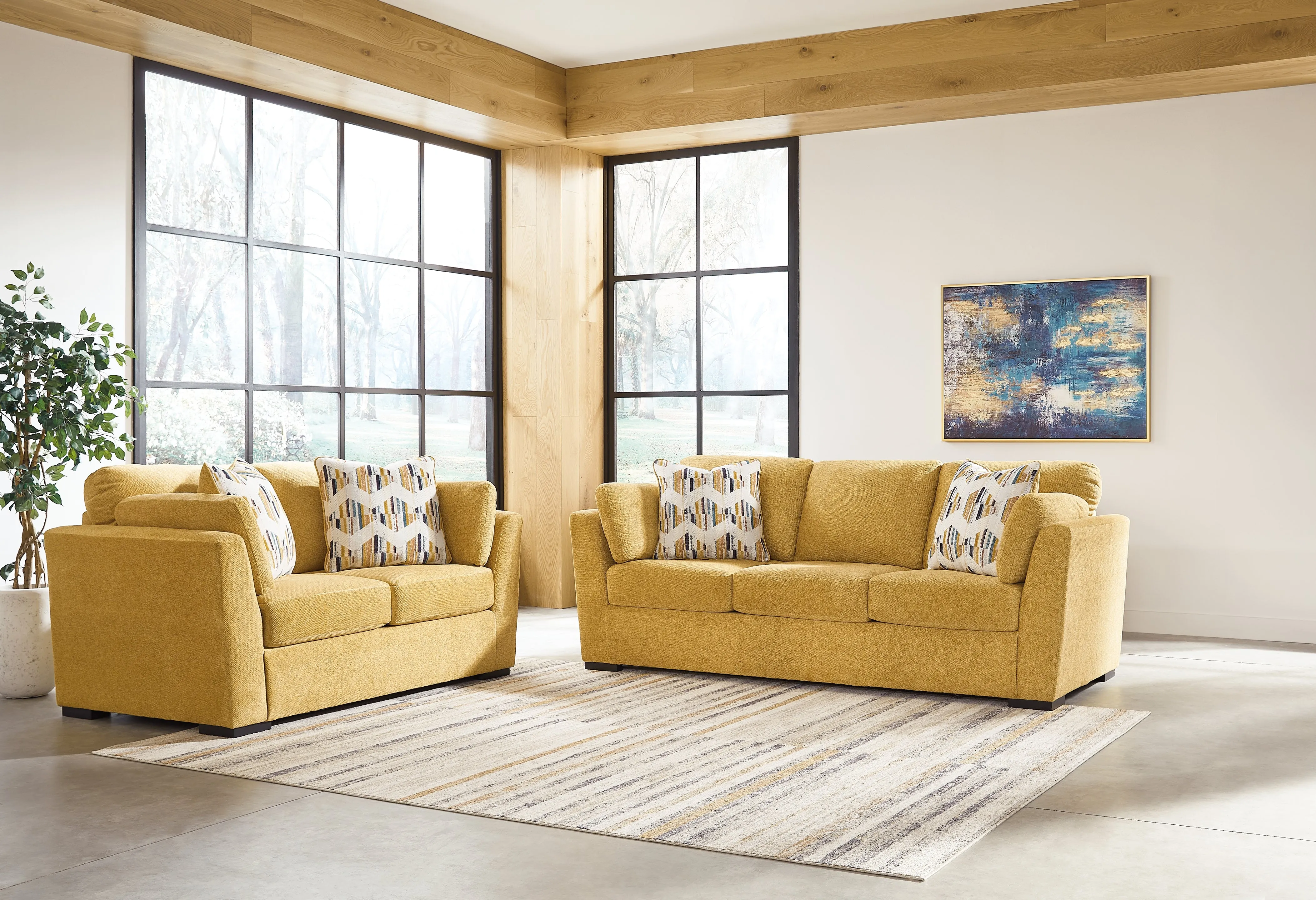 Keerwick Sofa and Loveseat in Sunflower