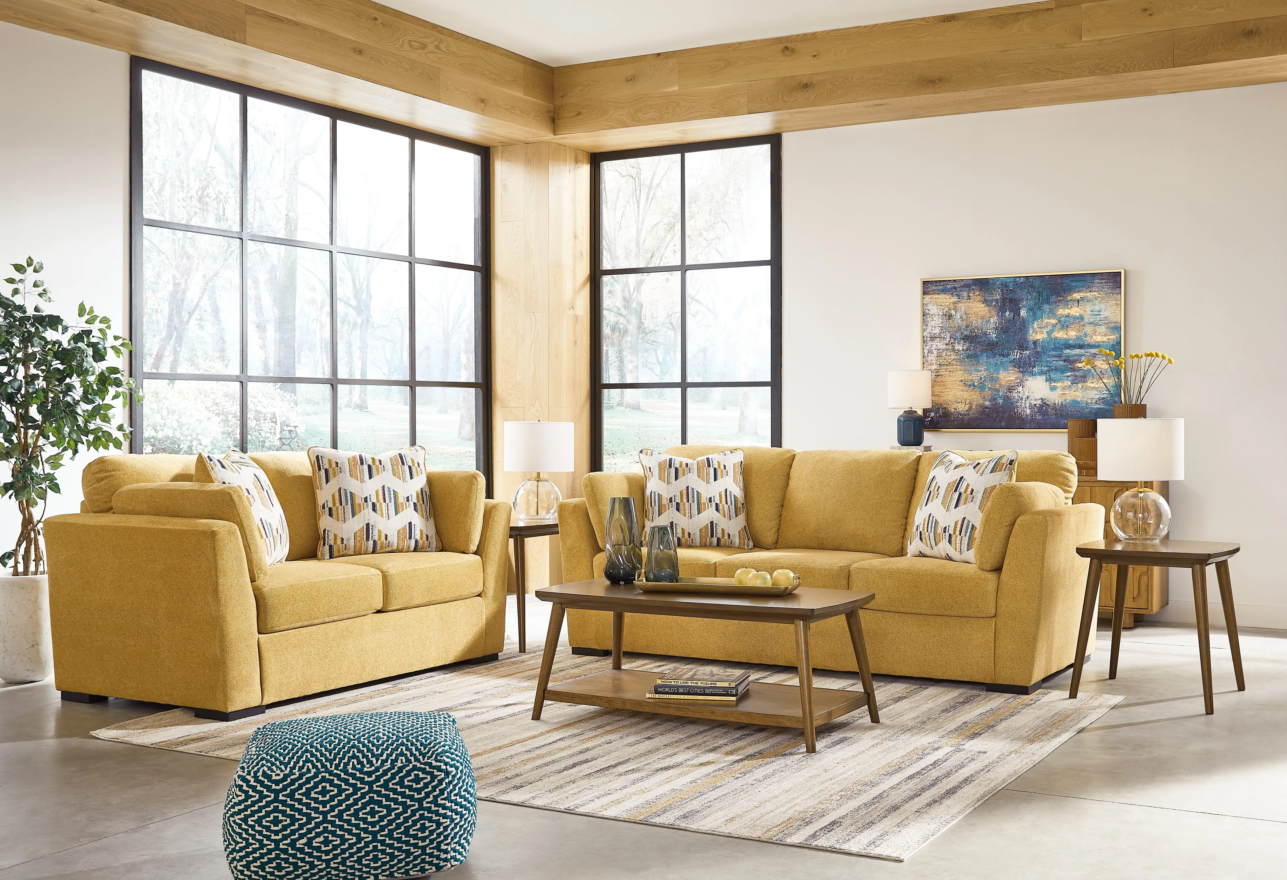 Keerwick Sofa and Loveseat in Sunflower