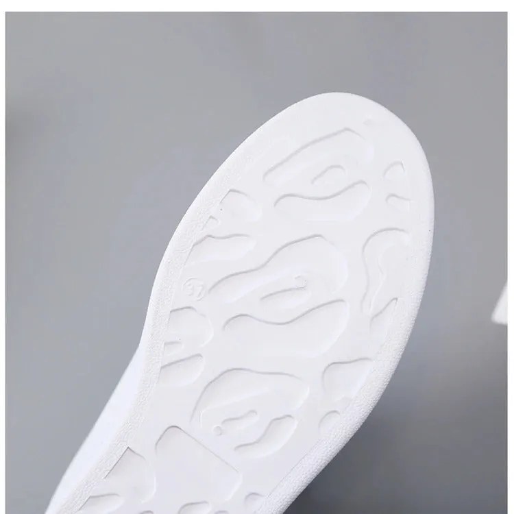 Ladies White Platform Trainer Casual Shoes