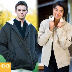 Newfoundland Hooded Organic Hemp Jacket (100% Organic Fleece-Lined) (Unisex)