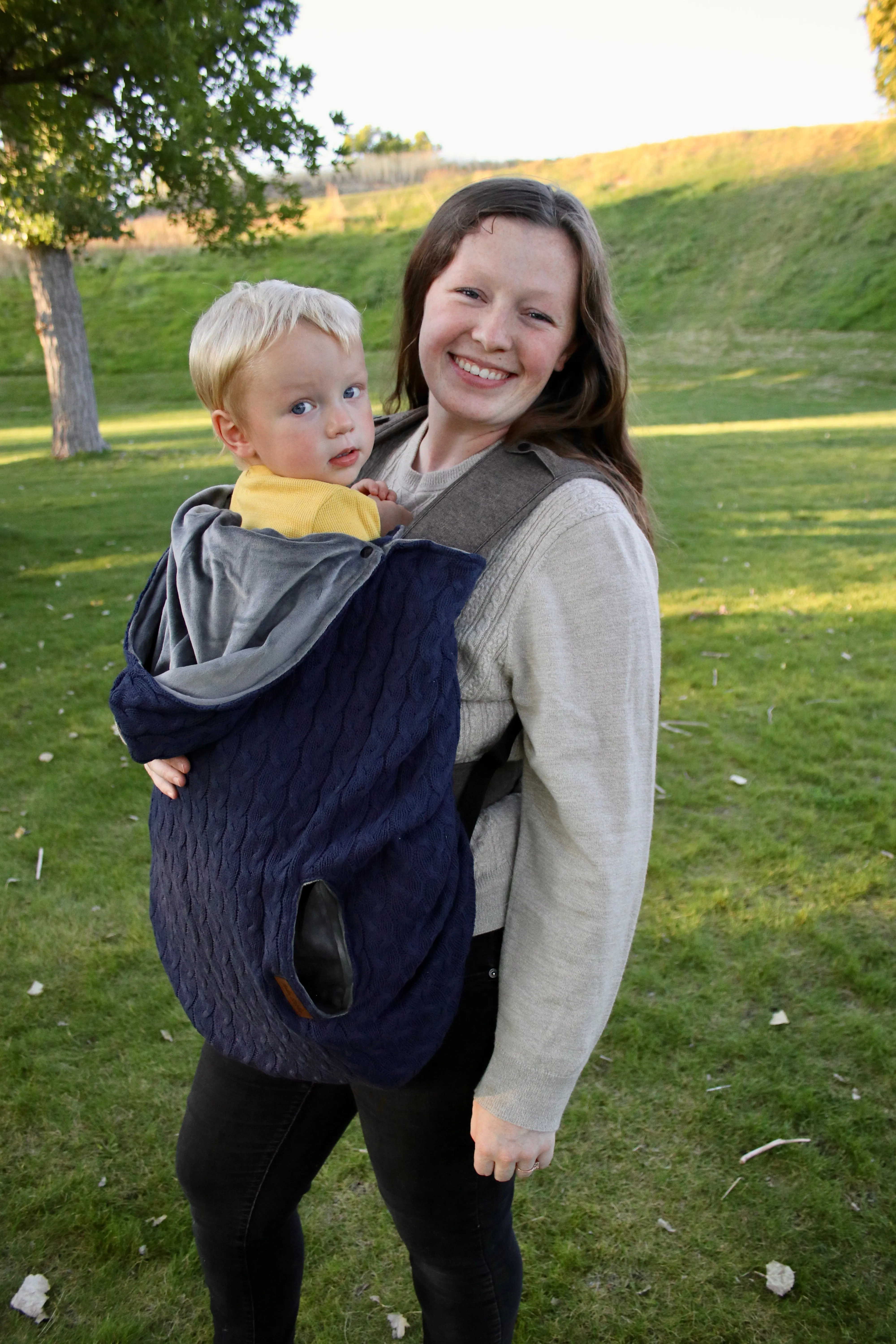 Pink Cable Knit - Sweater Knit Carrier Cover