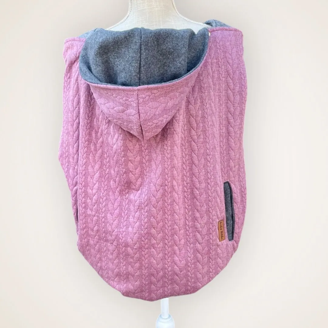 Pink Cable Knit - Sweater Knit Carrier Cover