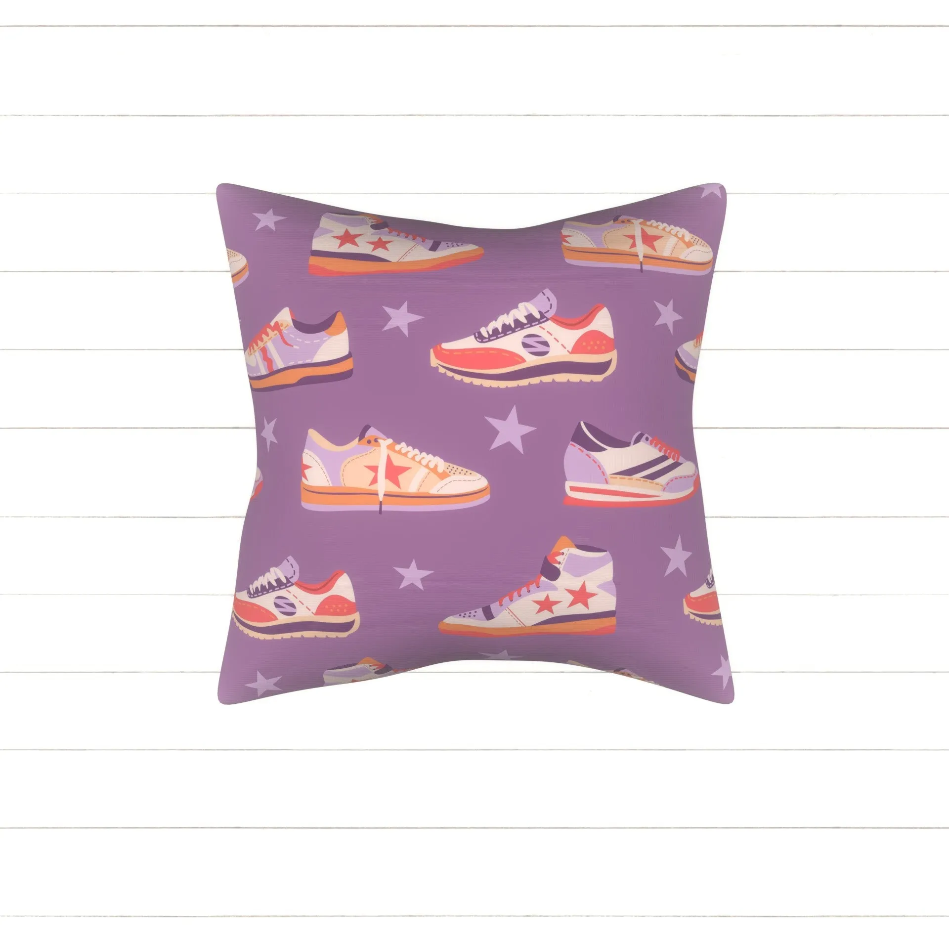 "Stellar Kicks" Sneaker Pattern in Purple