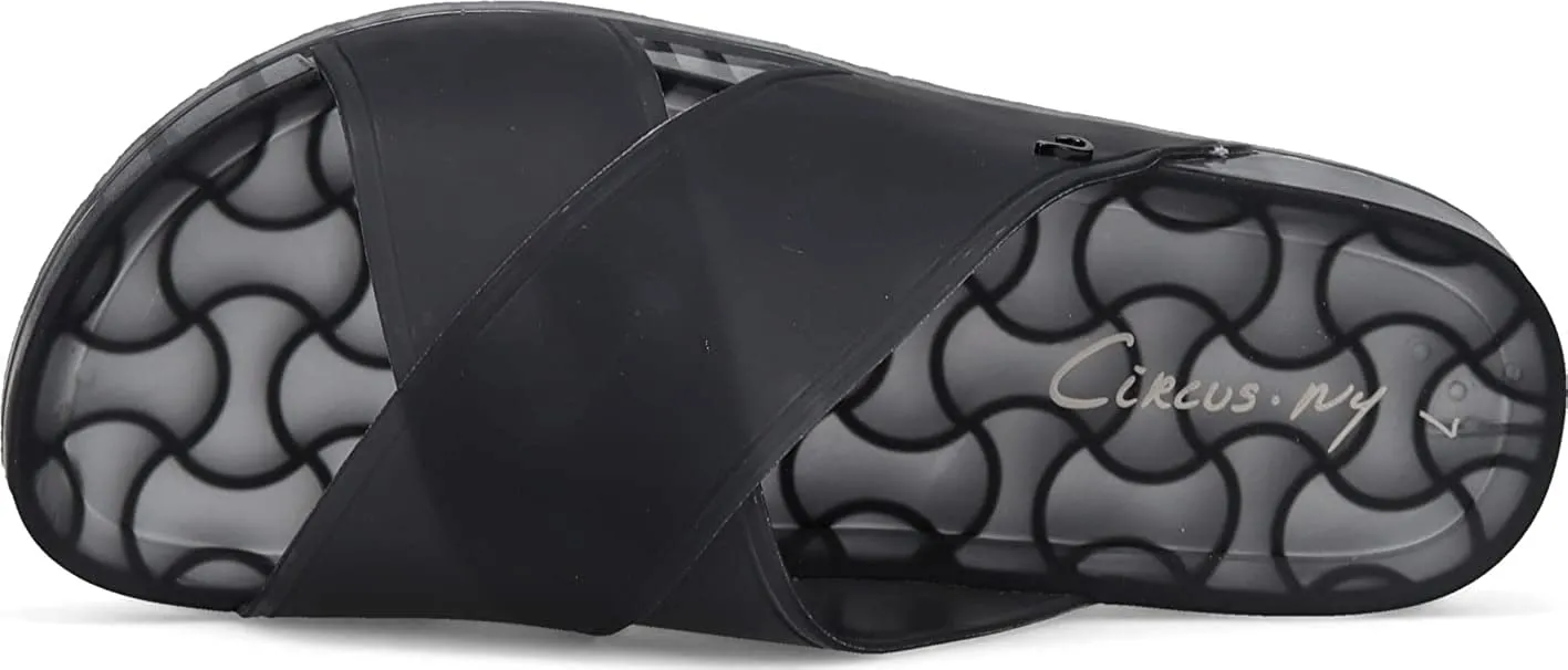 Sam Edelman Jelly Jaylee Black Color Block Translucent Slip On Slides Sandals