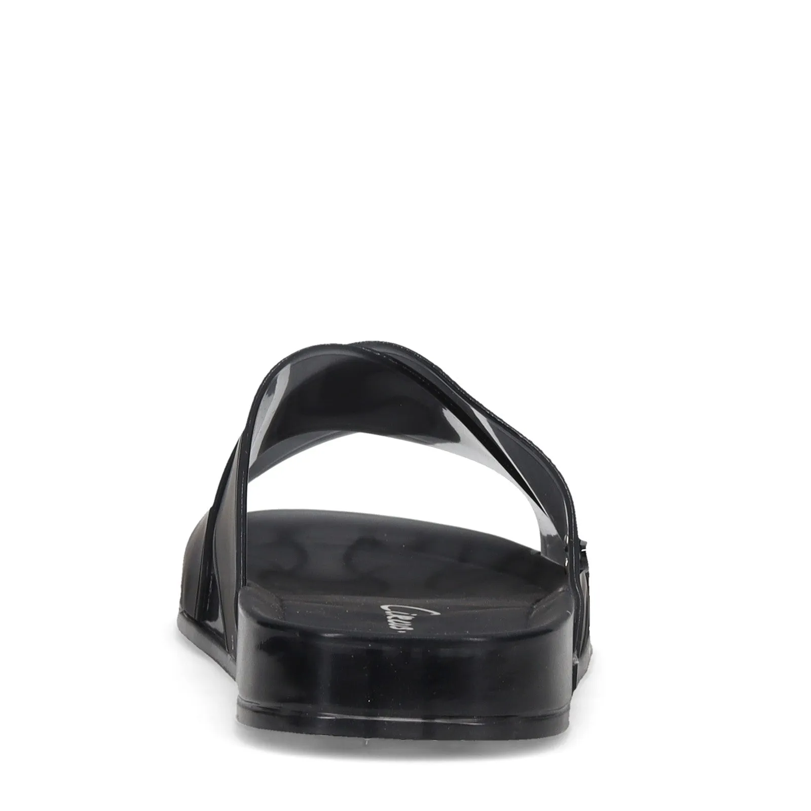 Sam Edelman Jelly Jaylee Black Color Block Translucent Slip On Slides Sandals