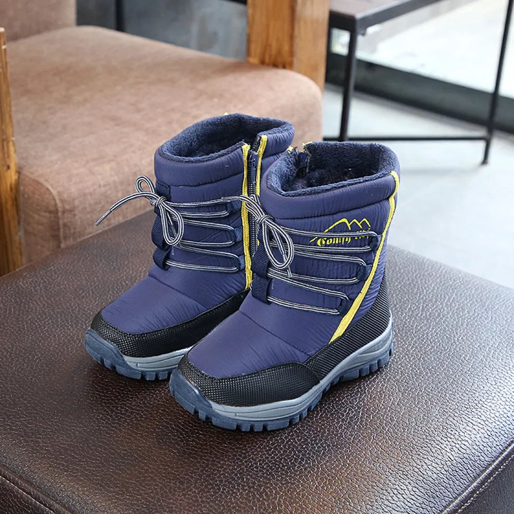 Waterproof Snow Boots Kids Outdoor Frosty Winter Shoes for Boys Girls