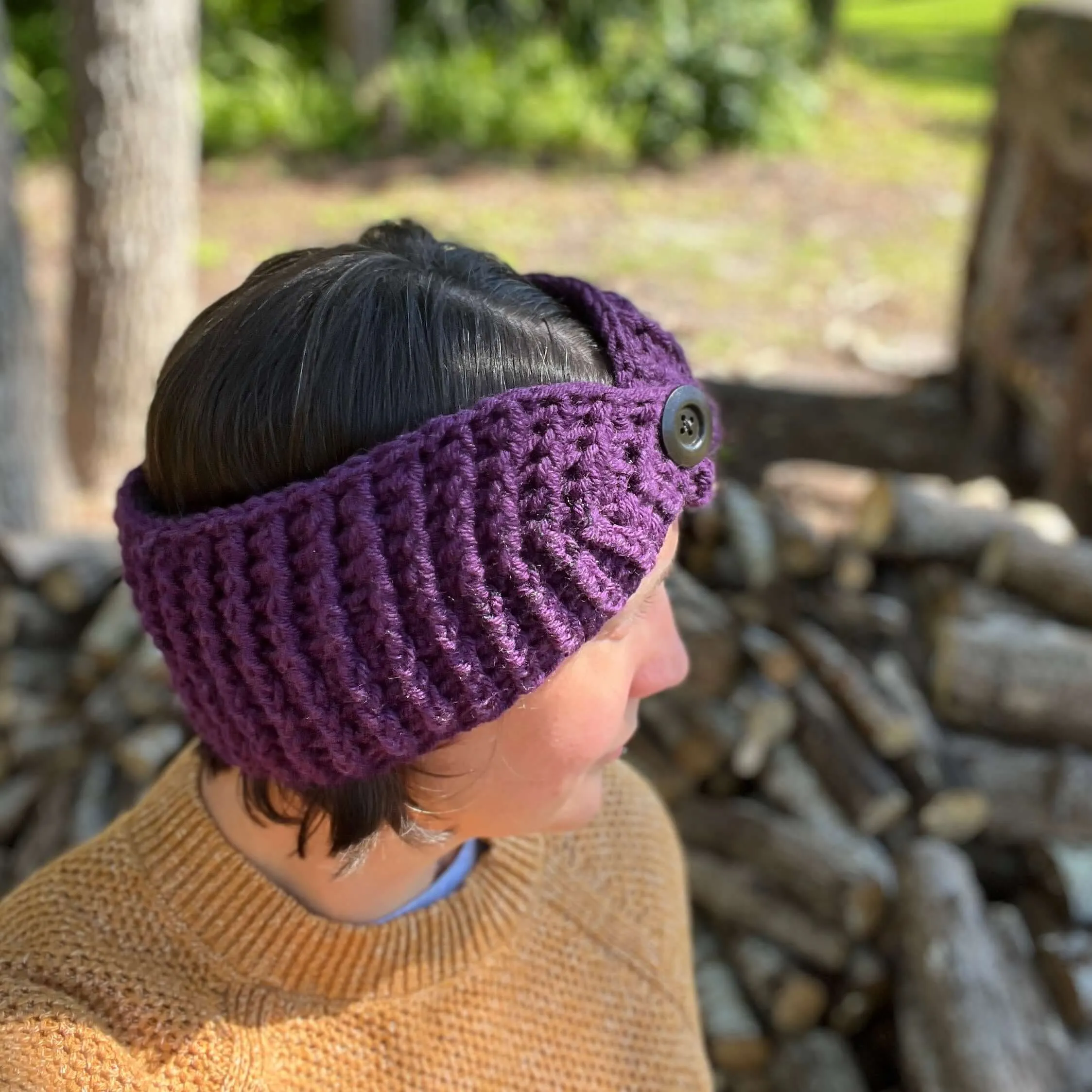Winter Headband with Fleece Lining - Bright Stripes