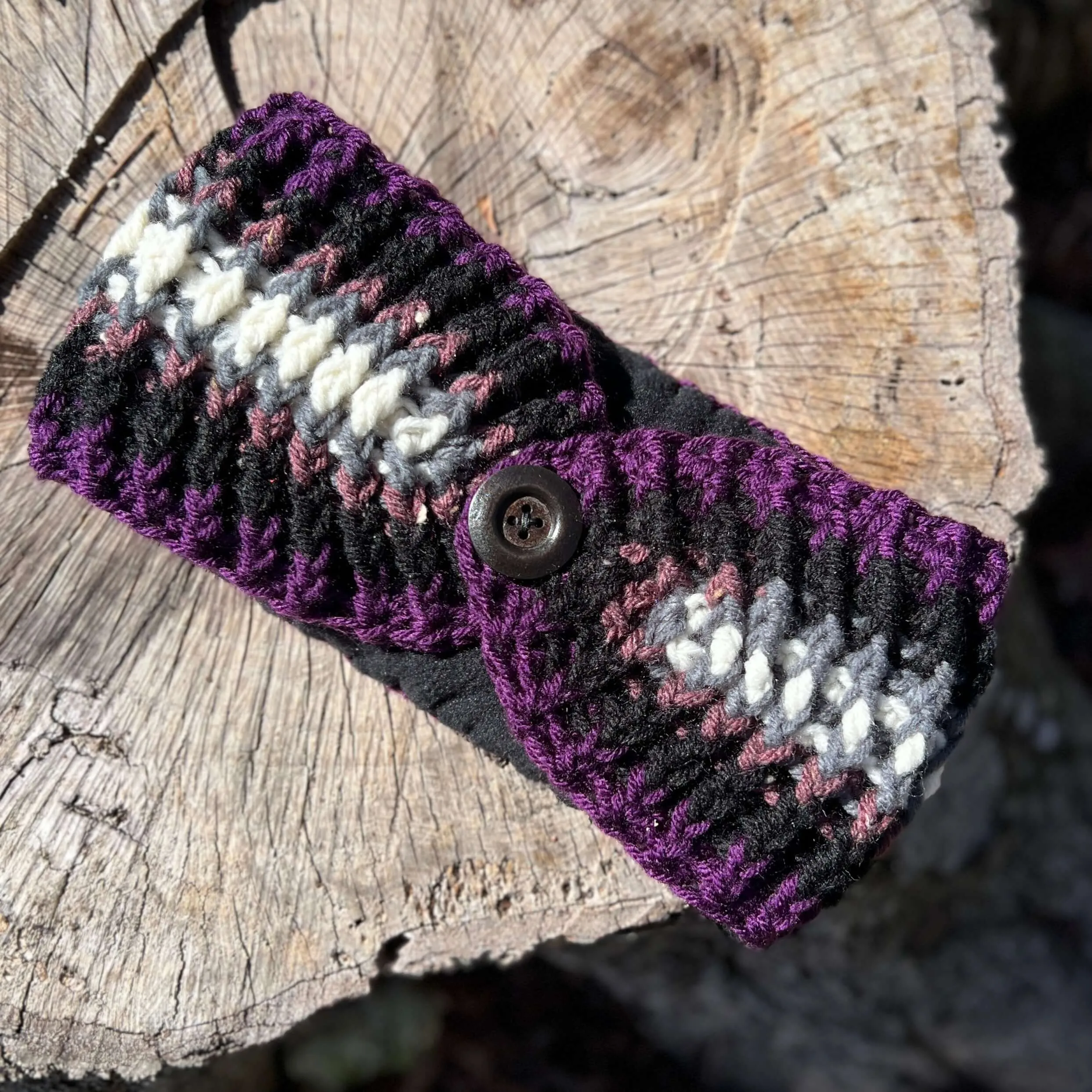 Winter Headband with Fleece Lining - Bright Stripes