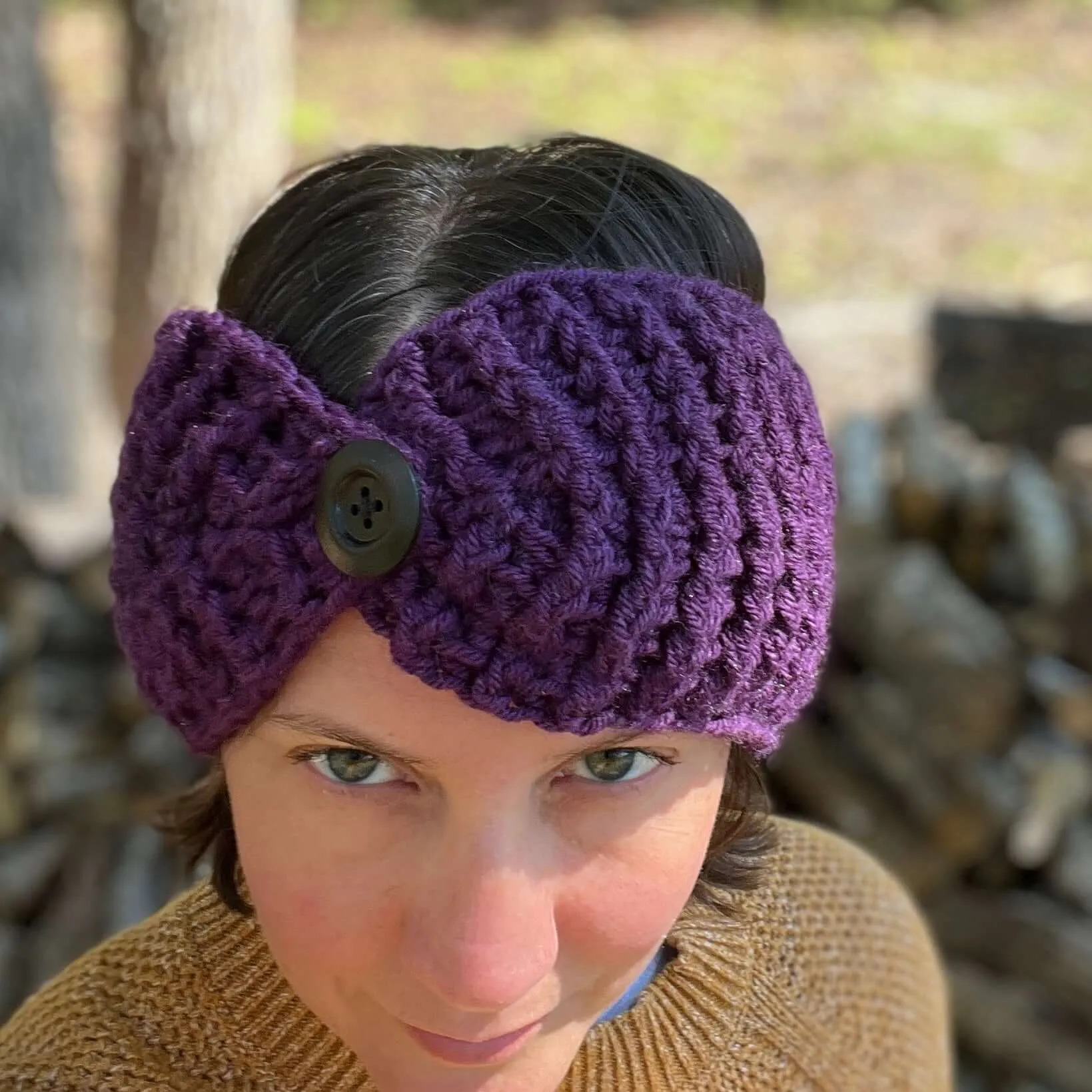 Winter Headband with Fleece Lining - Bright Stripes