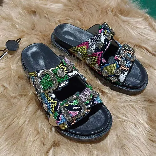 Women's Multicolor Fashion Slides 34377238C
