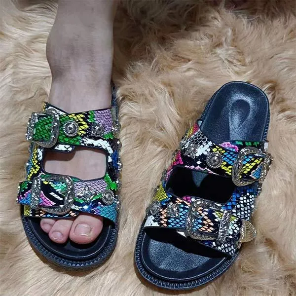 Women's Multicolor Fashion Slides 34377238C