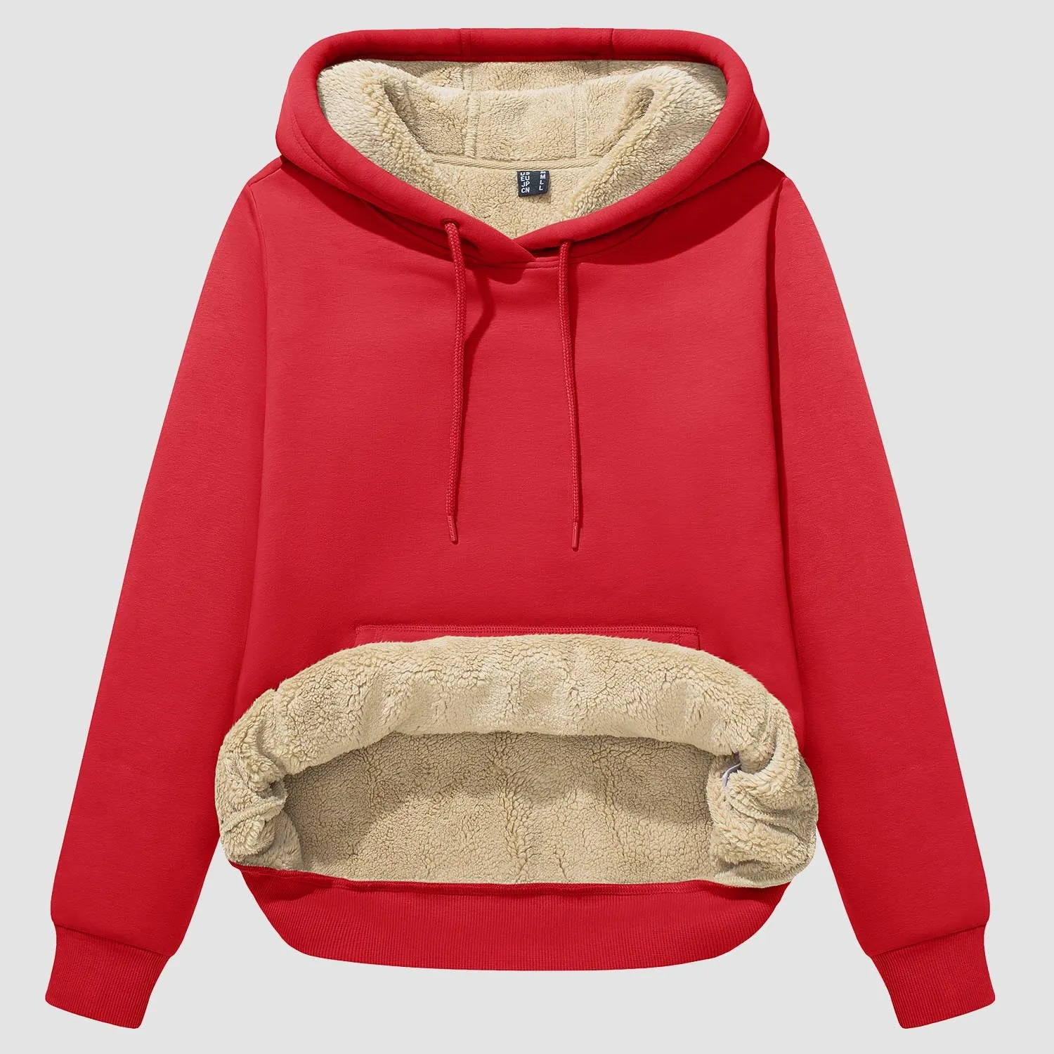 Women's Sherpa Hoodies Fleece Lined Sweatshirtst Pullover With Kanga Pocket