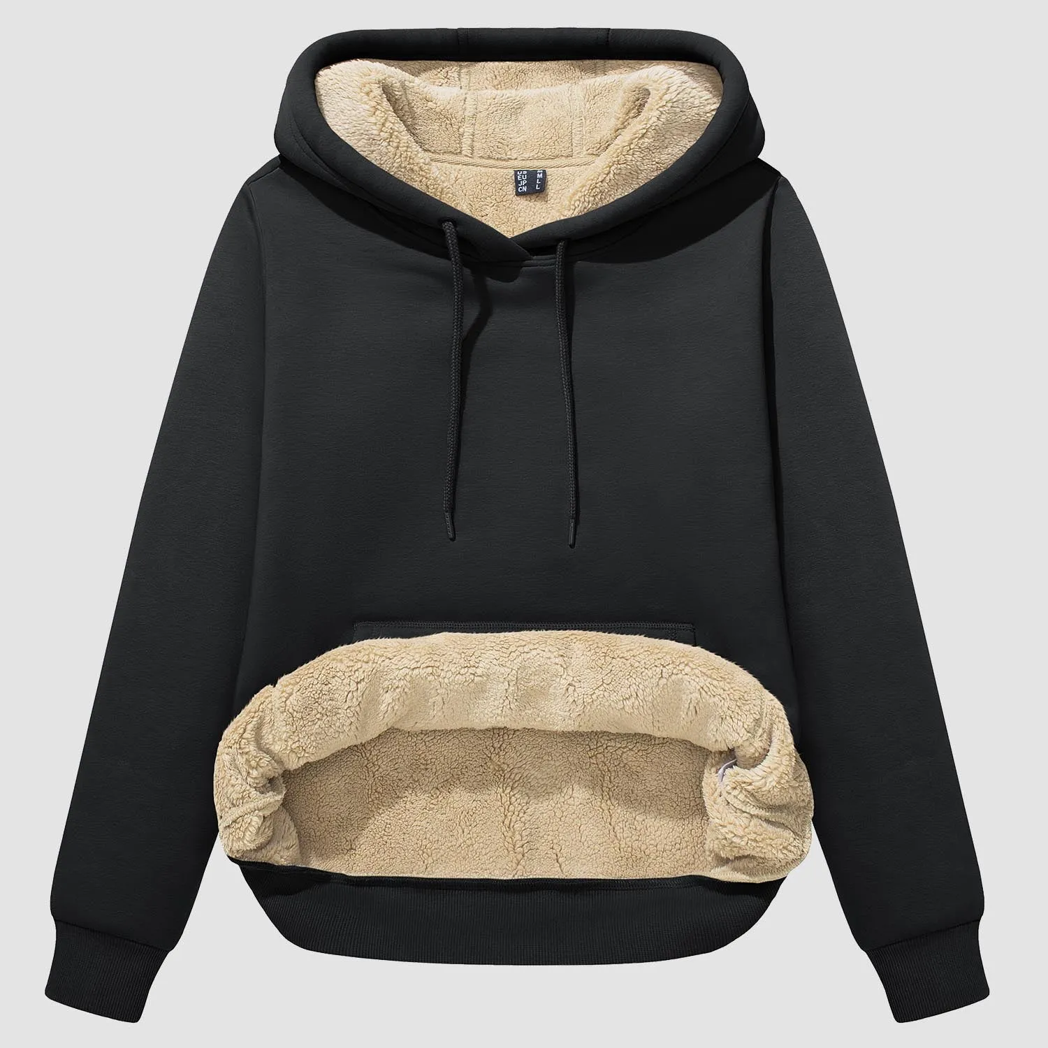 Women's Sherpa Hoodies Fleece Lined Sweatshirtst Pullover With Kanga Pocket