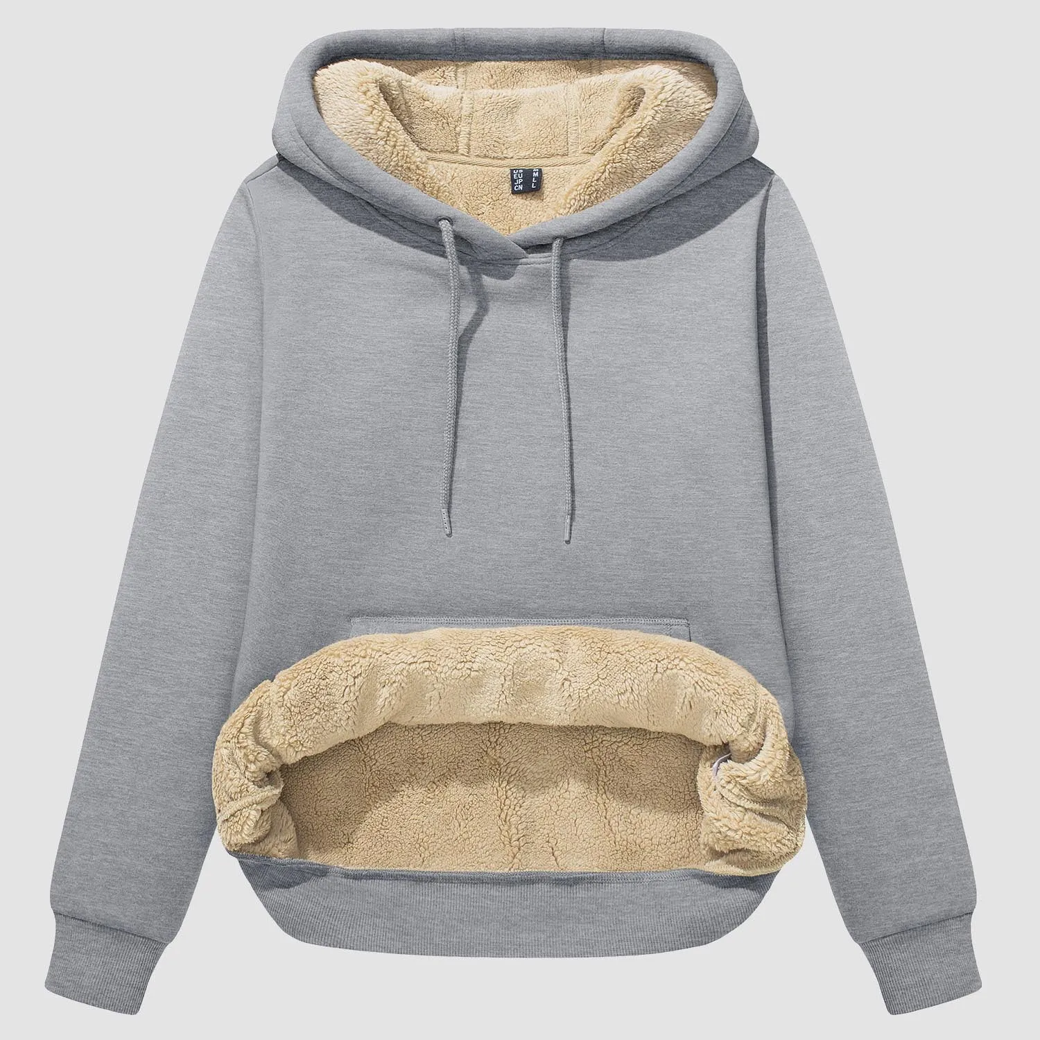 Women's Sherpa Hoodies Fleece Lined Sweatshirtst Pullover With Kanga Pocket