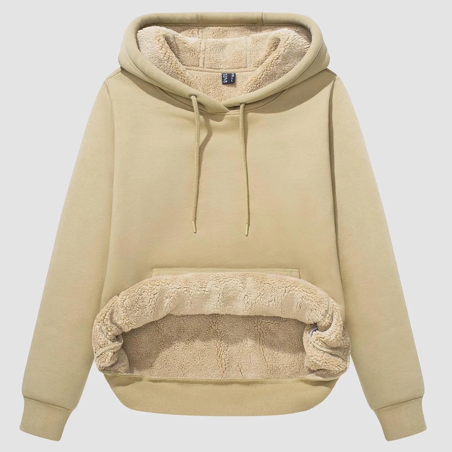 Women's Sherpa Hoodies Fleece Lined Sweatshirtst Pullover With Kanga Pocket