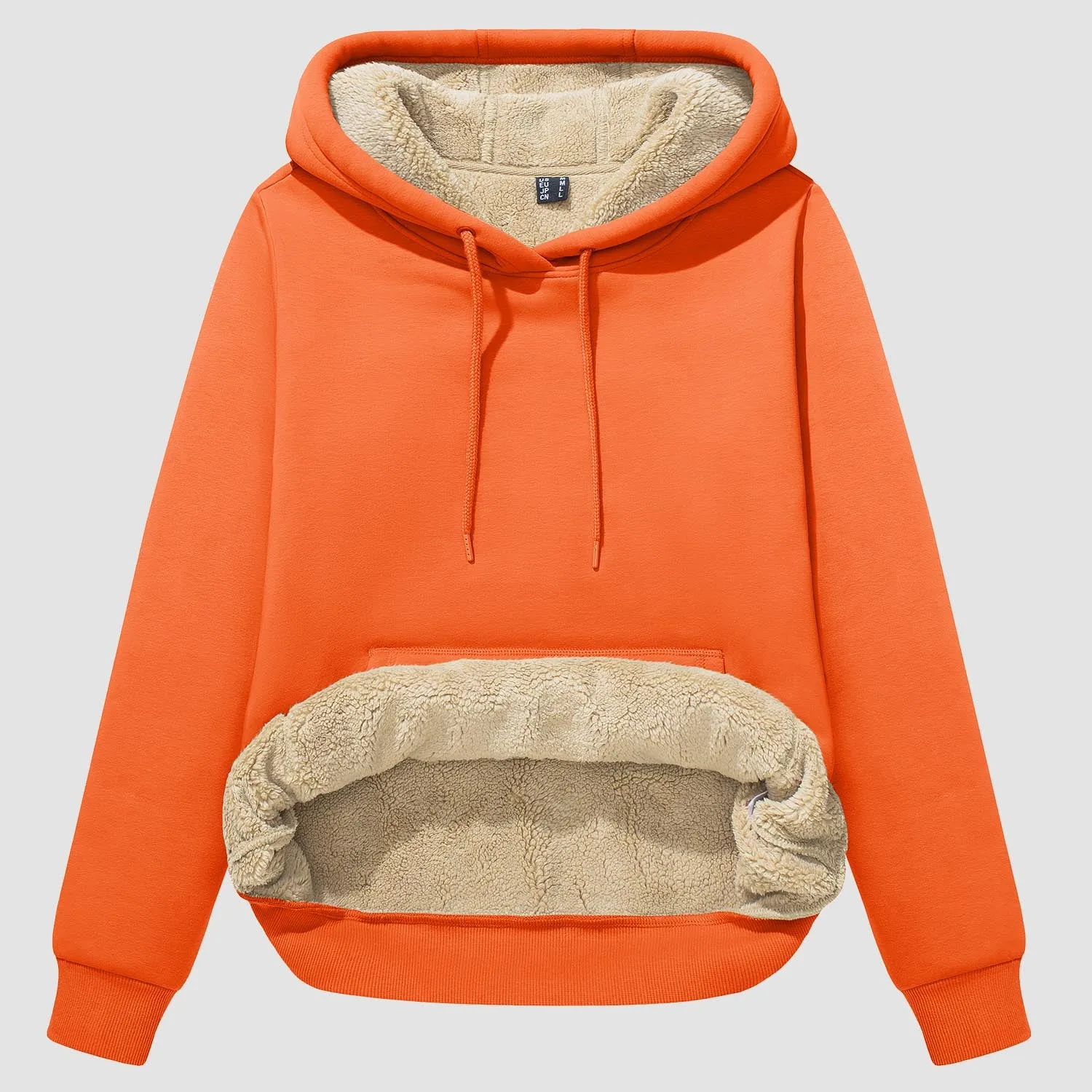 Women's Sherpa Hoodies Fleece Lined Sweatshirtst Pullover With Kanga Pocket